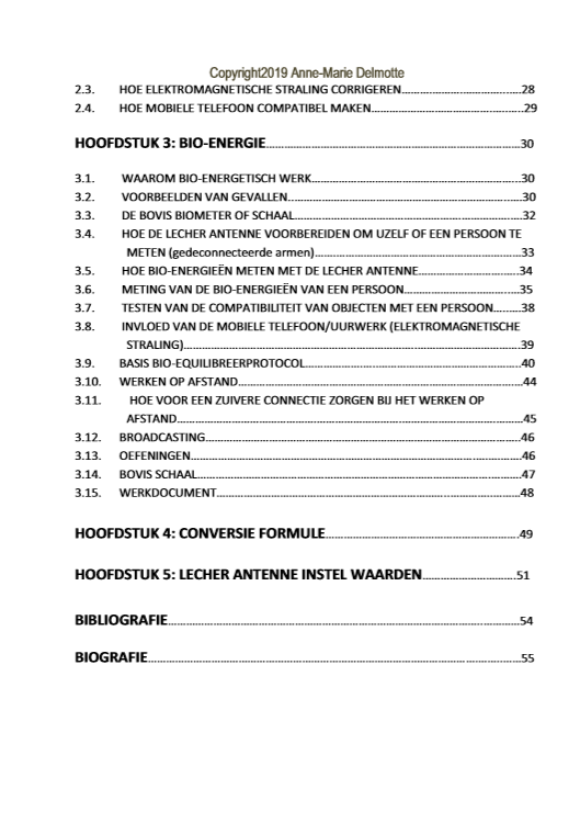 Inhoud Praktische Gids voor het werken met de Lecher antenne