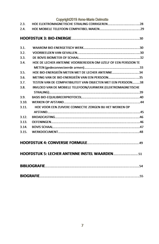 Inhoud Praktische Gids voor het werken met de Lecher antenne