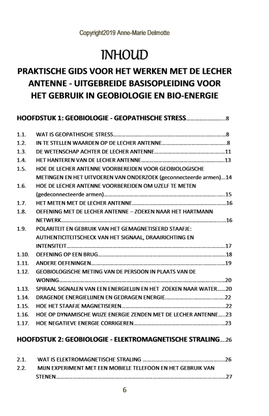 Inhoud Praktische Gids voor het werken met de Lecher antenne